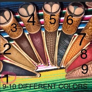 >💟GLASS SHOT BOTA ALTA TEQUILERA DE PIEL ESTILO TRIBAL MEXICANA lNEW W/OUT TAG